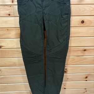 Prana Olive Green Pants with Decorative Button